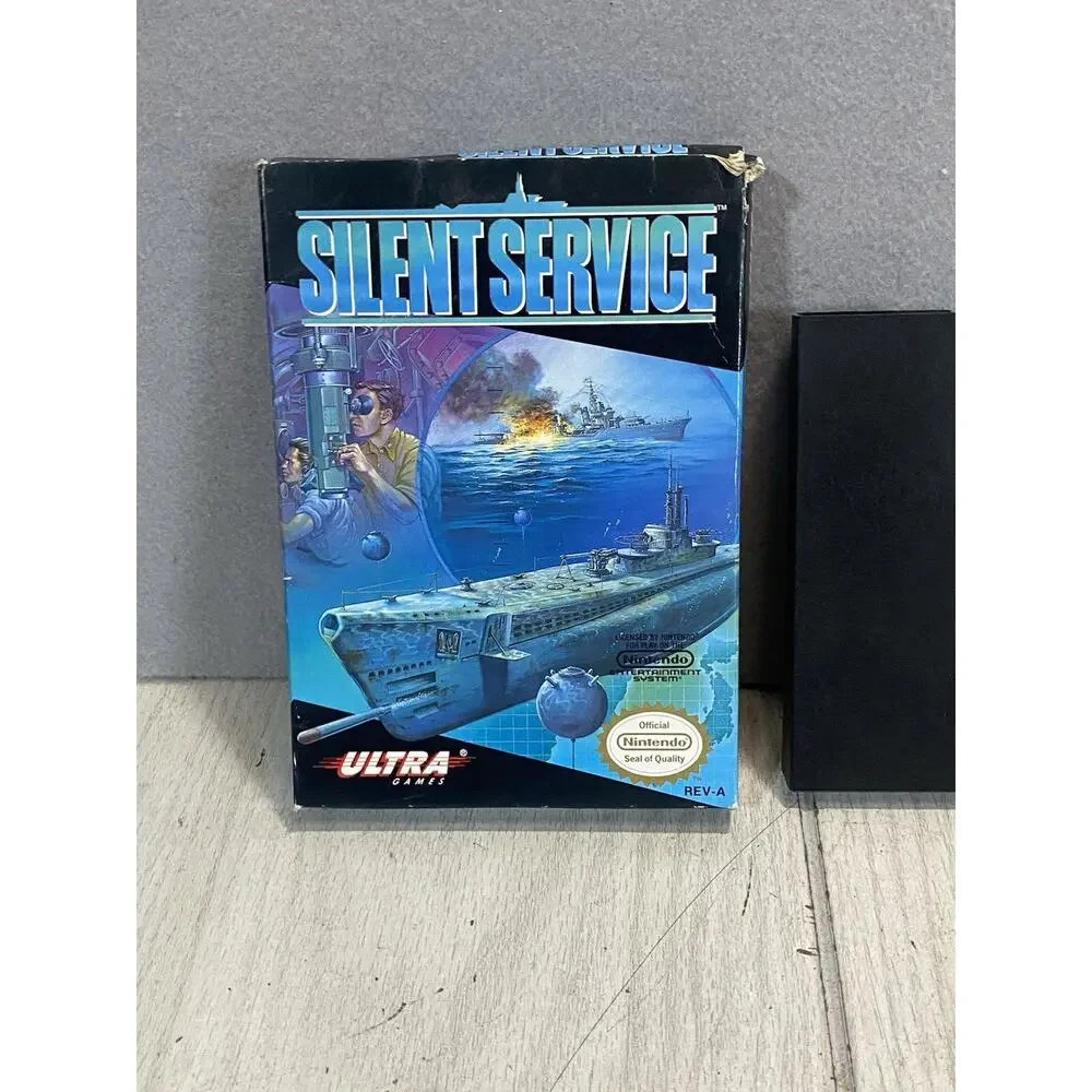 Nintendo NES Silent Service Game Complete with Box and Manual